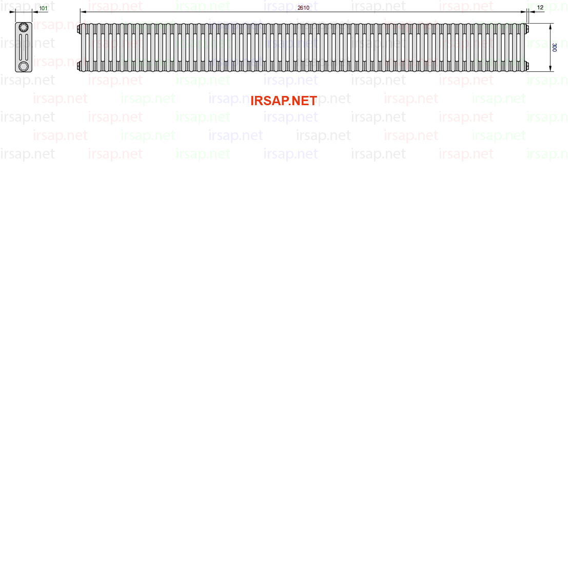 Радиатор IRSAP Tesi 30300/58 T22 CL 01